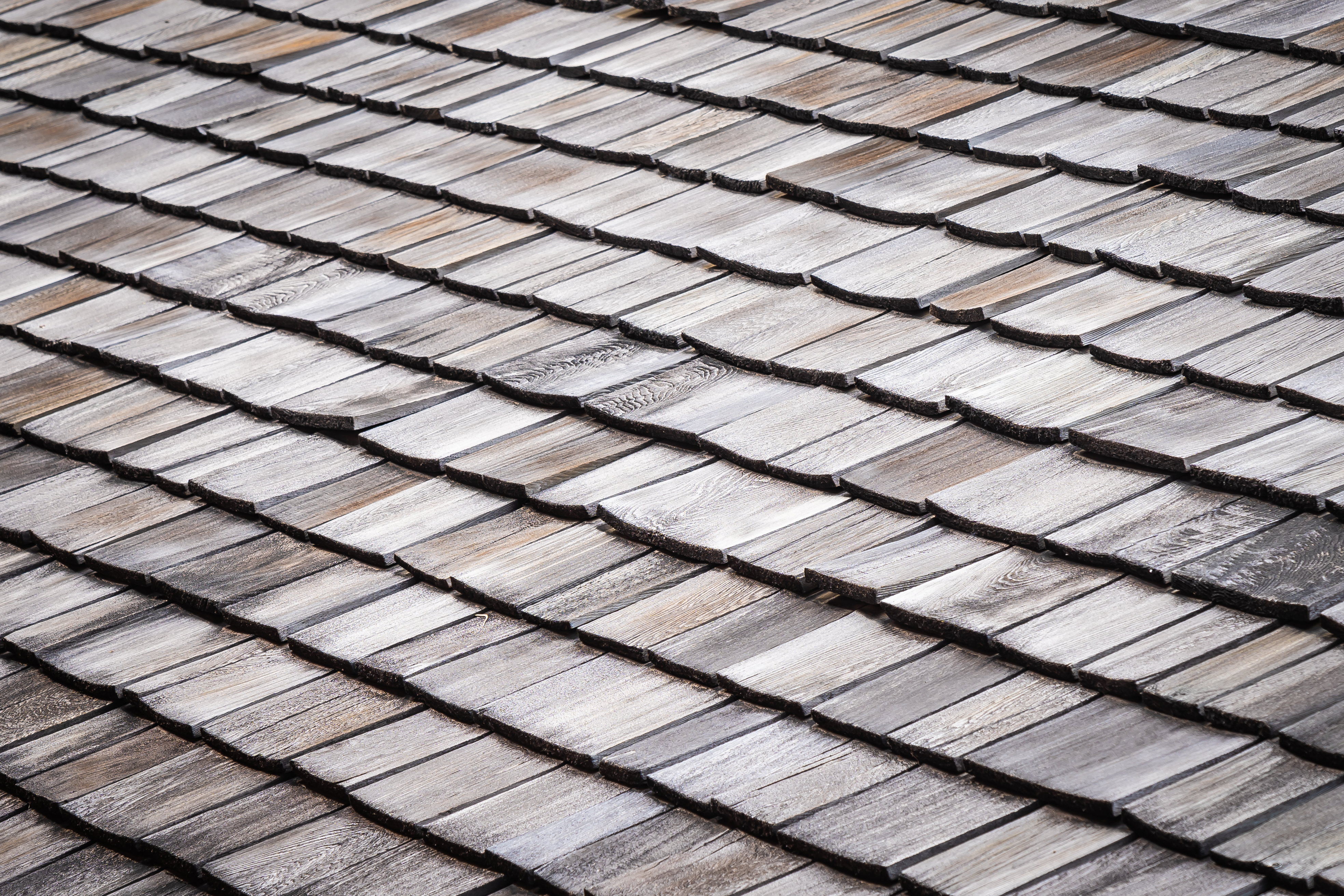 Synthetic slate roof close-up